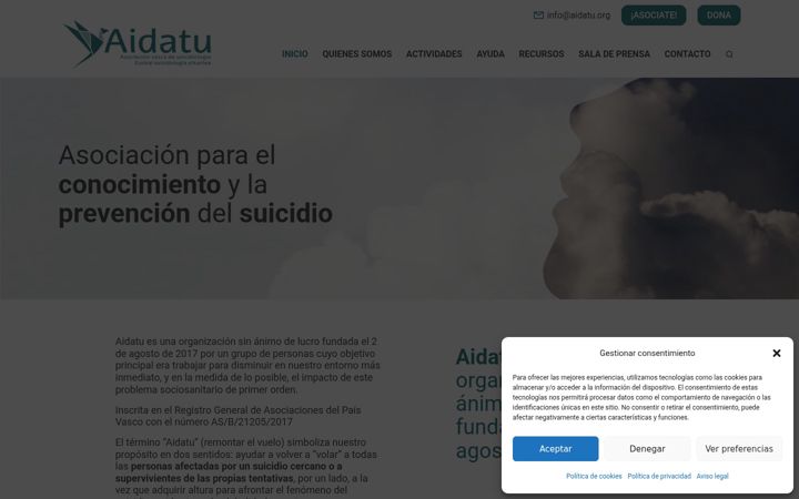 Screenshot of aidatu.org