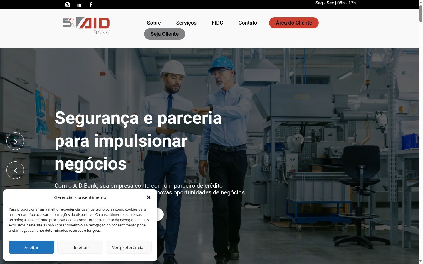 Screenshot tal-banner tal-kunsens muri qabel kwalunkwe interazzjoni