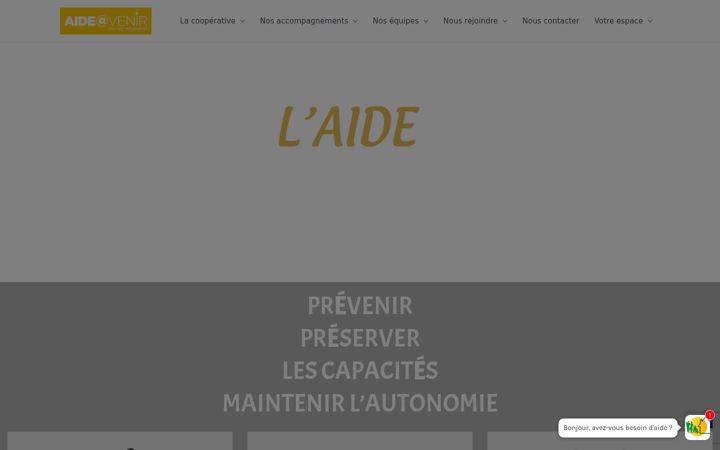 Screenshot of aide-a-venir.com