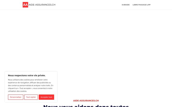 Screenshot of aide-assurances.ch