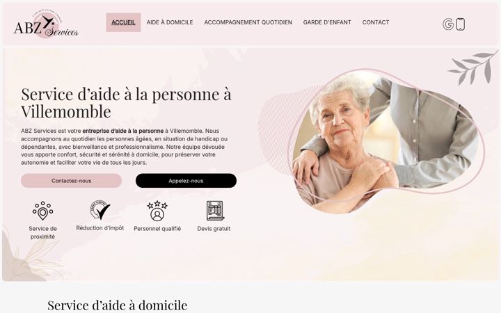 Screenshot of aide-chezvous.fr