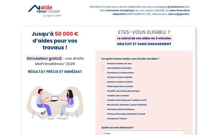 Screenshot of aide-renov-conseil.fr