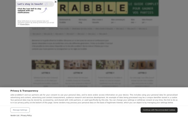 Screenshot of aide-scrabble.fr