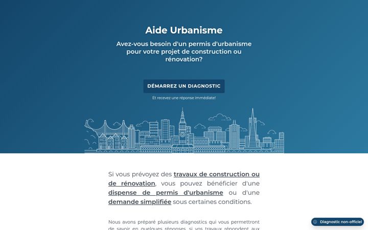 Screenshot of aide-urbanisme.be