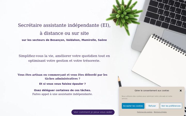 Screenshot of aideadministrativesaone.fr