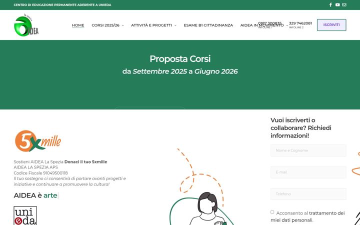 Screenshot of aidealaspezia.org