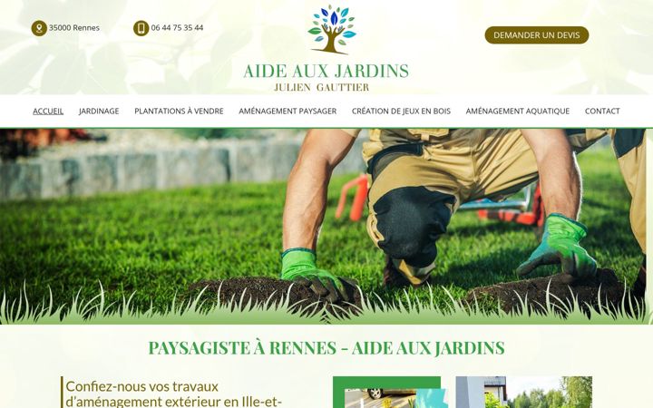 Screenshot of aideauxjardins.fr