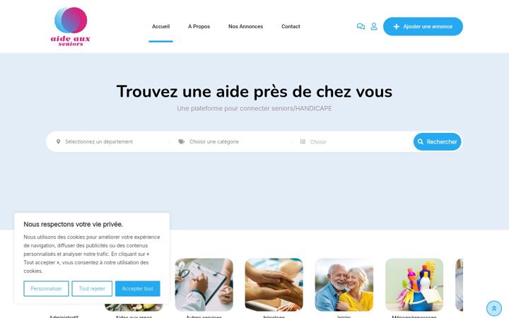 Screenshot of aideauxseniors.fr