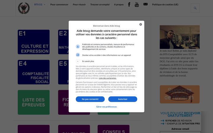 Ekraanipilt saidist aidebtscg.fr