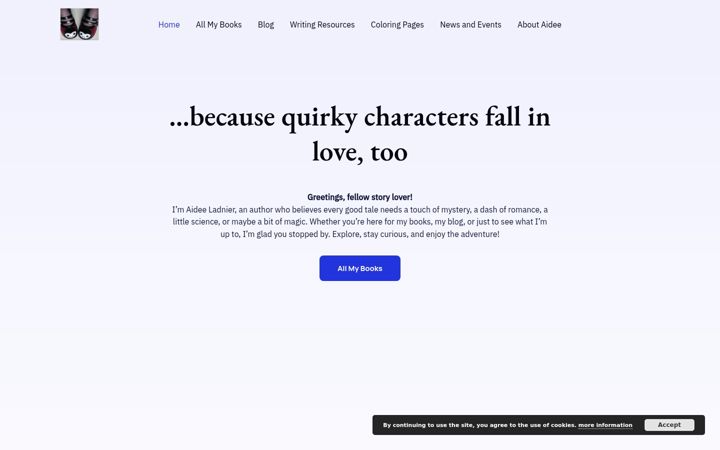 Screenshot of aideeladnier.com