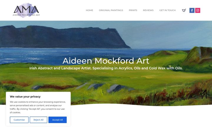 Screenshot of aideenmockford.art