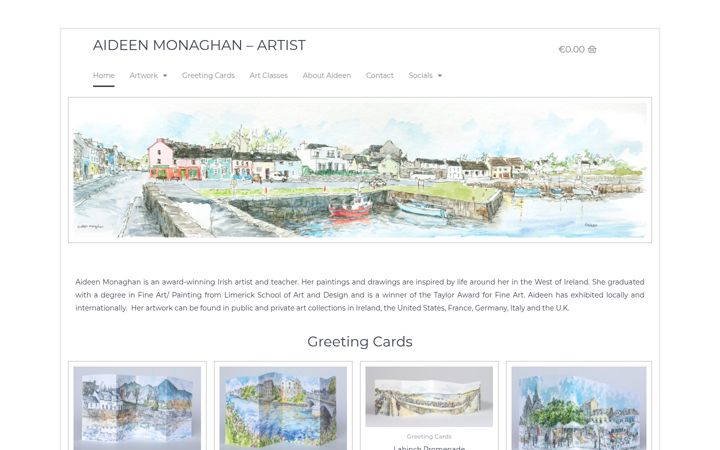 Screenshot of aideenmonaghan.com