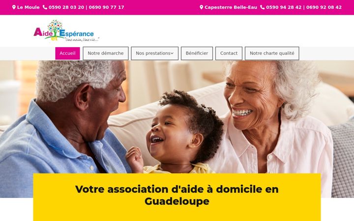 Screenshot of aideetesperance.fr