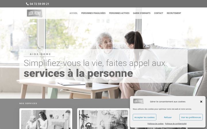 Screenshot of aidehome.fr