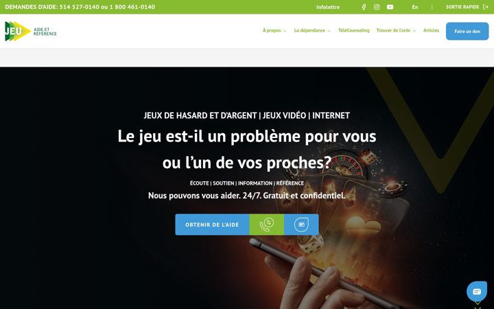 Screenshot of aidejeu.ca