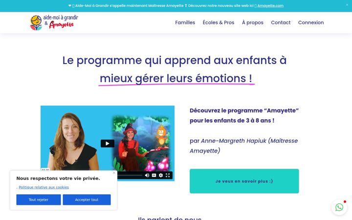 Screenshot of aidemoiagrandir.com