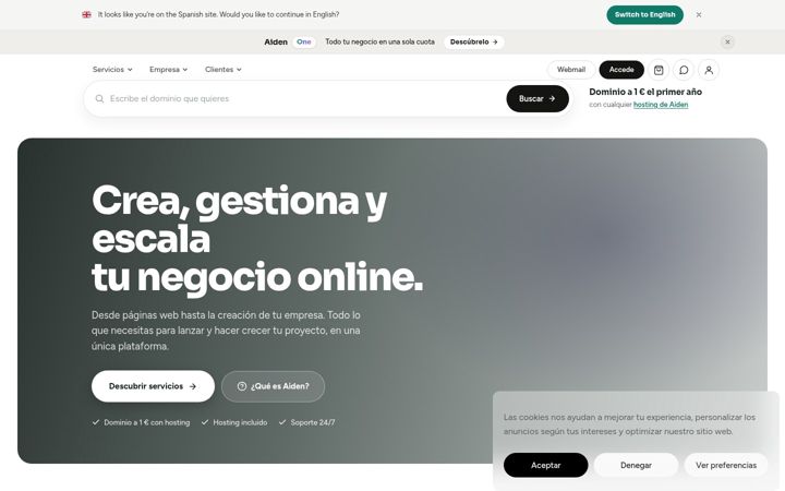 Screenshot of aiden.es