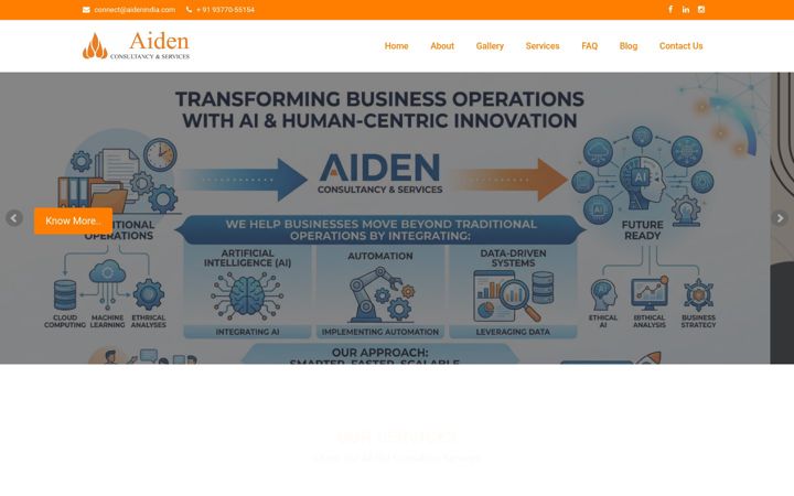 Captura de pantalla de aidenindia.com