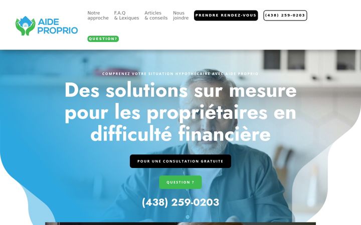 Screenshot of aideproprio.com