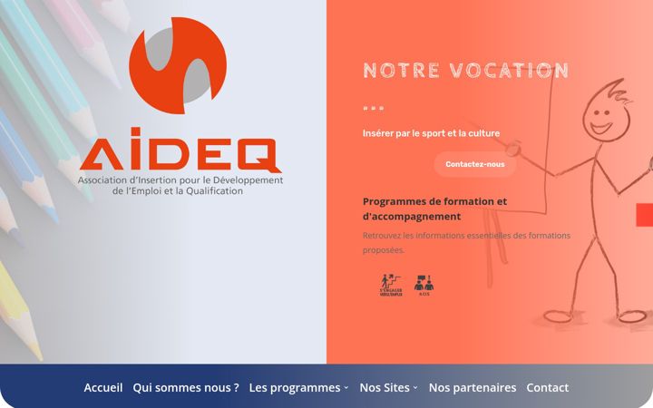 Screenshot ta' aideq.fr