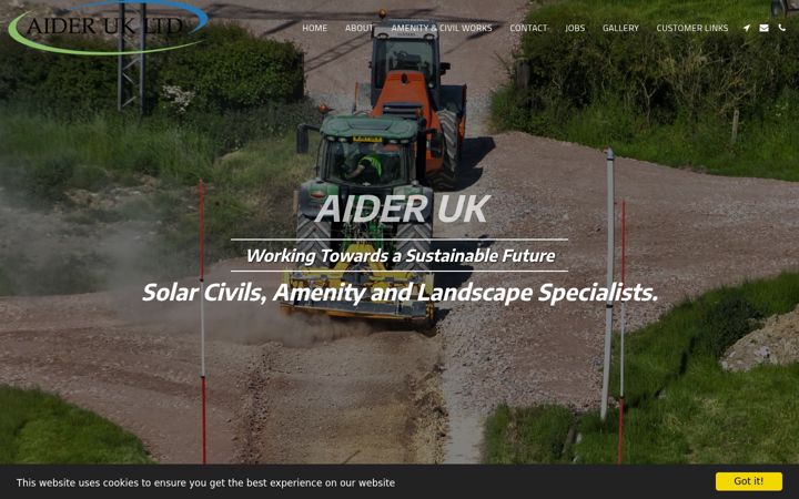 Screenshot of aider-uk.com