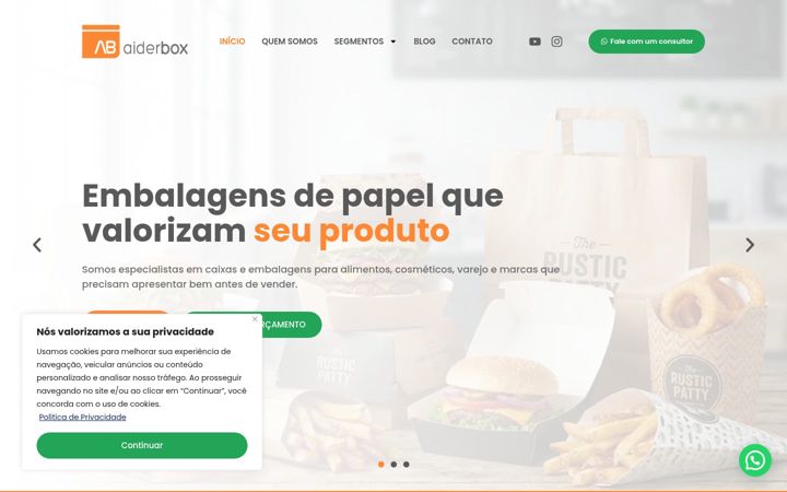 Screenshot of aiderbox.com.br