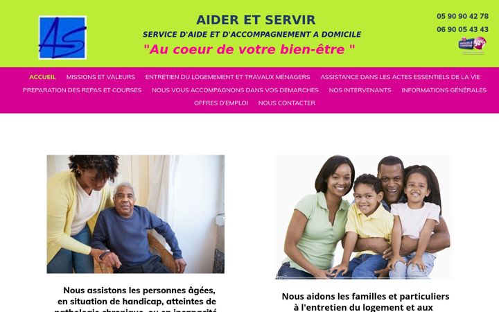 Screenshot of aideretservir.fr