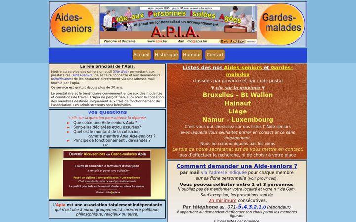 Screenshot of aides-seniors.be