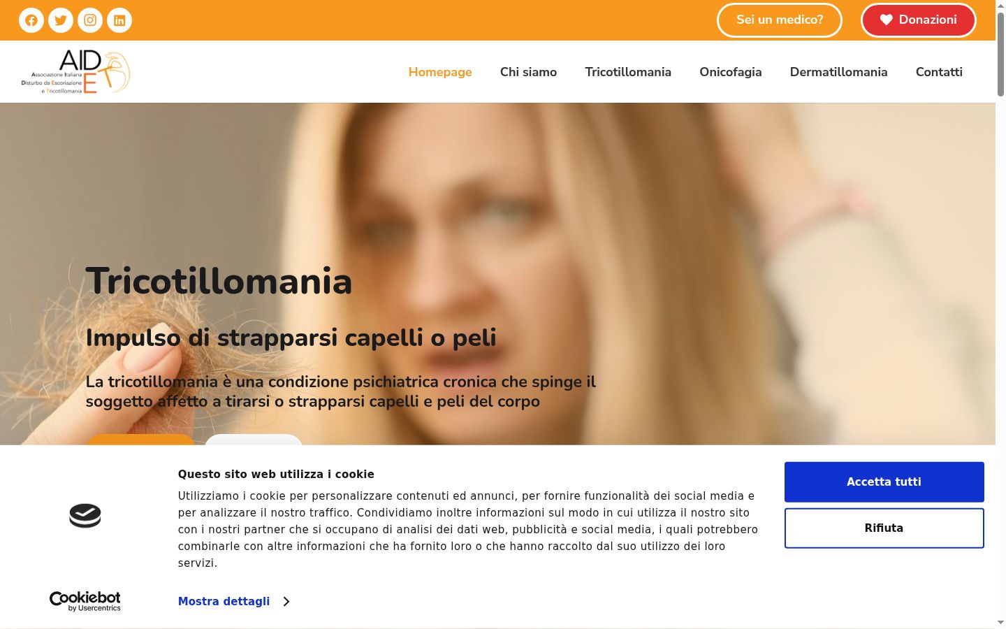 Screenshot van de toestemmingsbanner zoals getoond vóór enige interactie