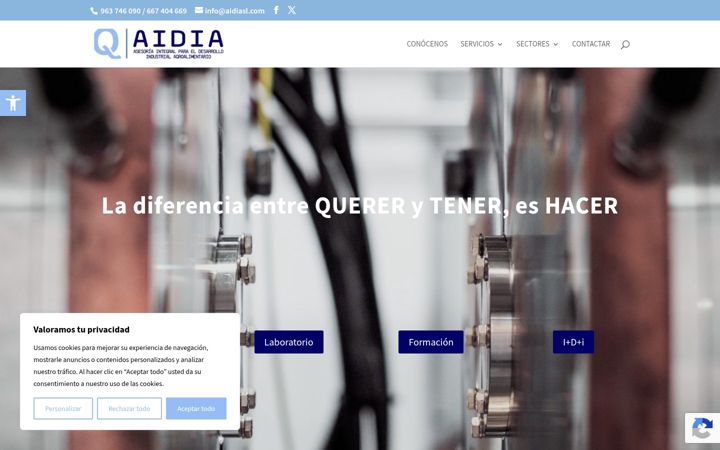 Skjámynd af aidiasl.com