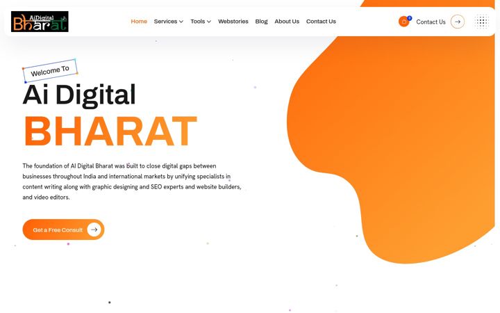 Screenshot of aidigitalbharat.com