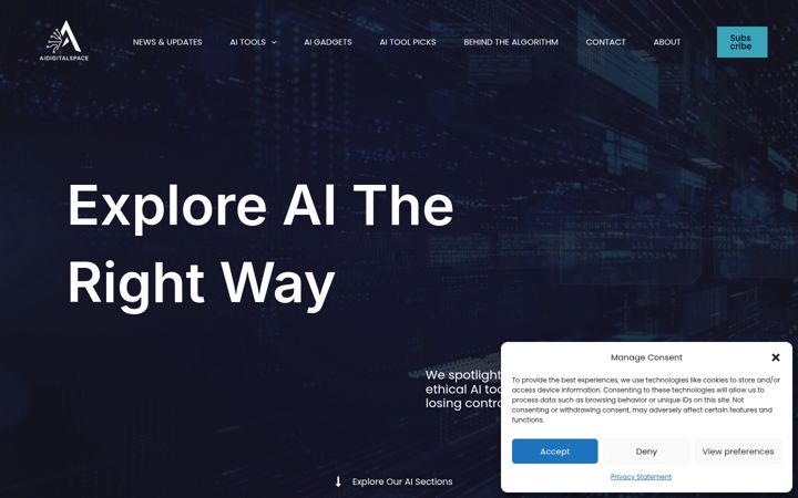 Screenshot of aidigitalspace.com