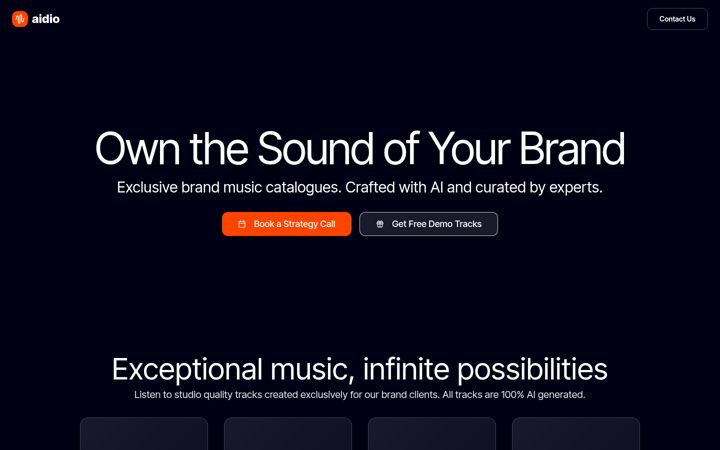 Posnetek zaslona aidio.io