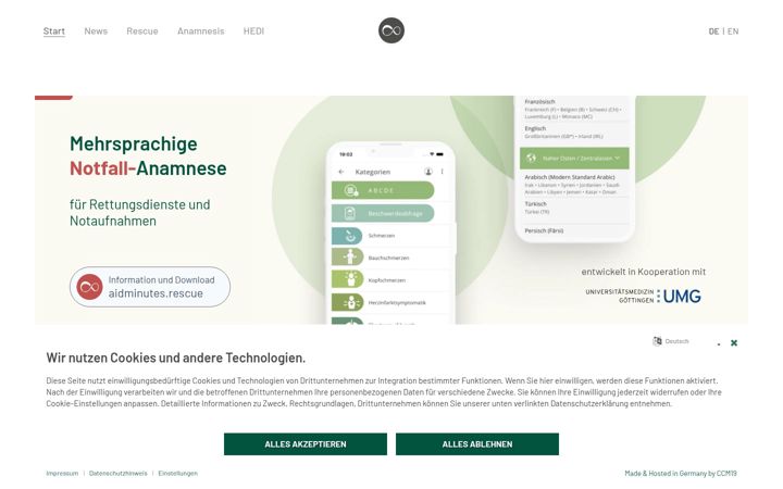 Screenshot of aidminutes.org