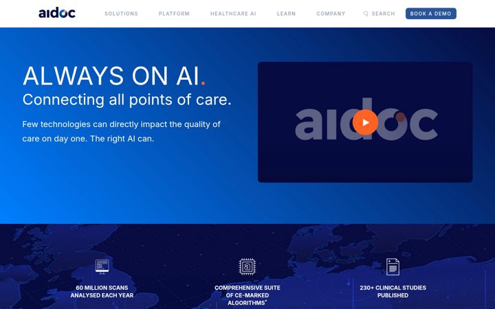 Screenshot of aidoc.com