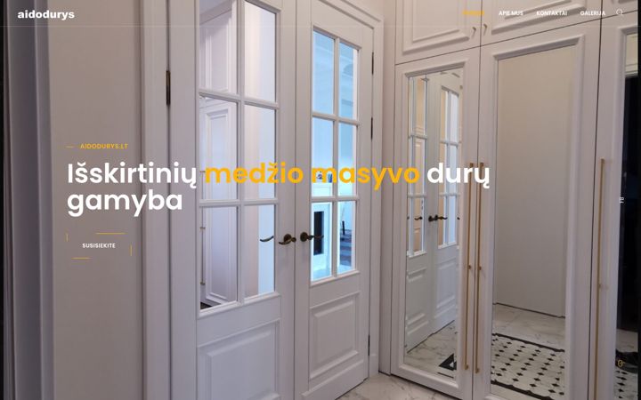 Zrzut ekranu aidodurys.lt