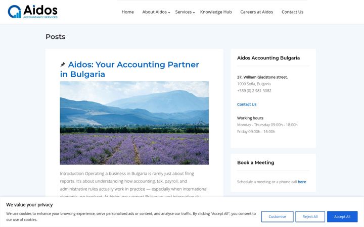 Screenshot of aidosbg.com