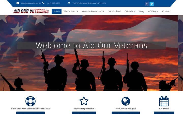 Screenshot of aidourveterans.net