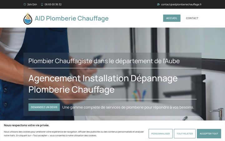 Screenshot of aidplomberiechauffage.fr