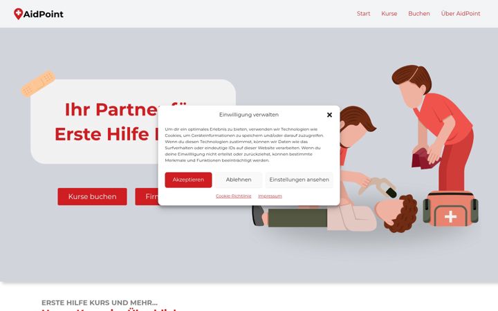 Screenshot von aidpoint.de