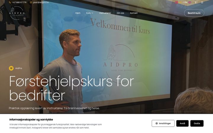 Screenshot of aidpro.no