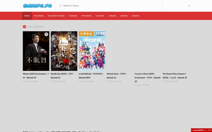 Screenshot of aidrama.me