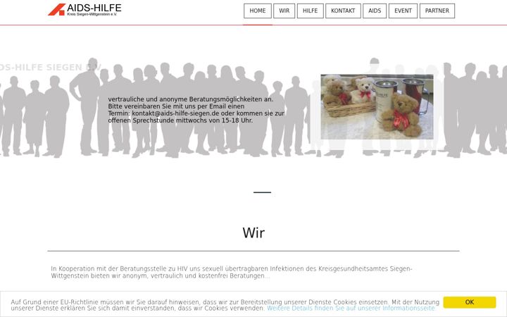Screenshot of aids-hilfe-siegen.de