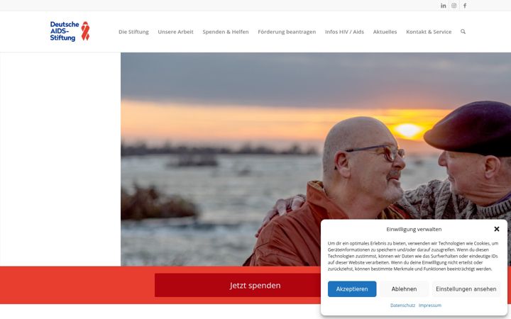 Screenshot of aids-stiftung.de