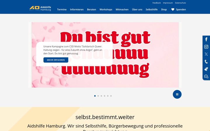 Screenshot of aidshilfe-hamburg.de