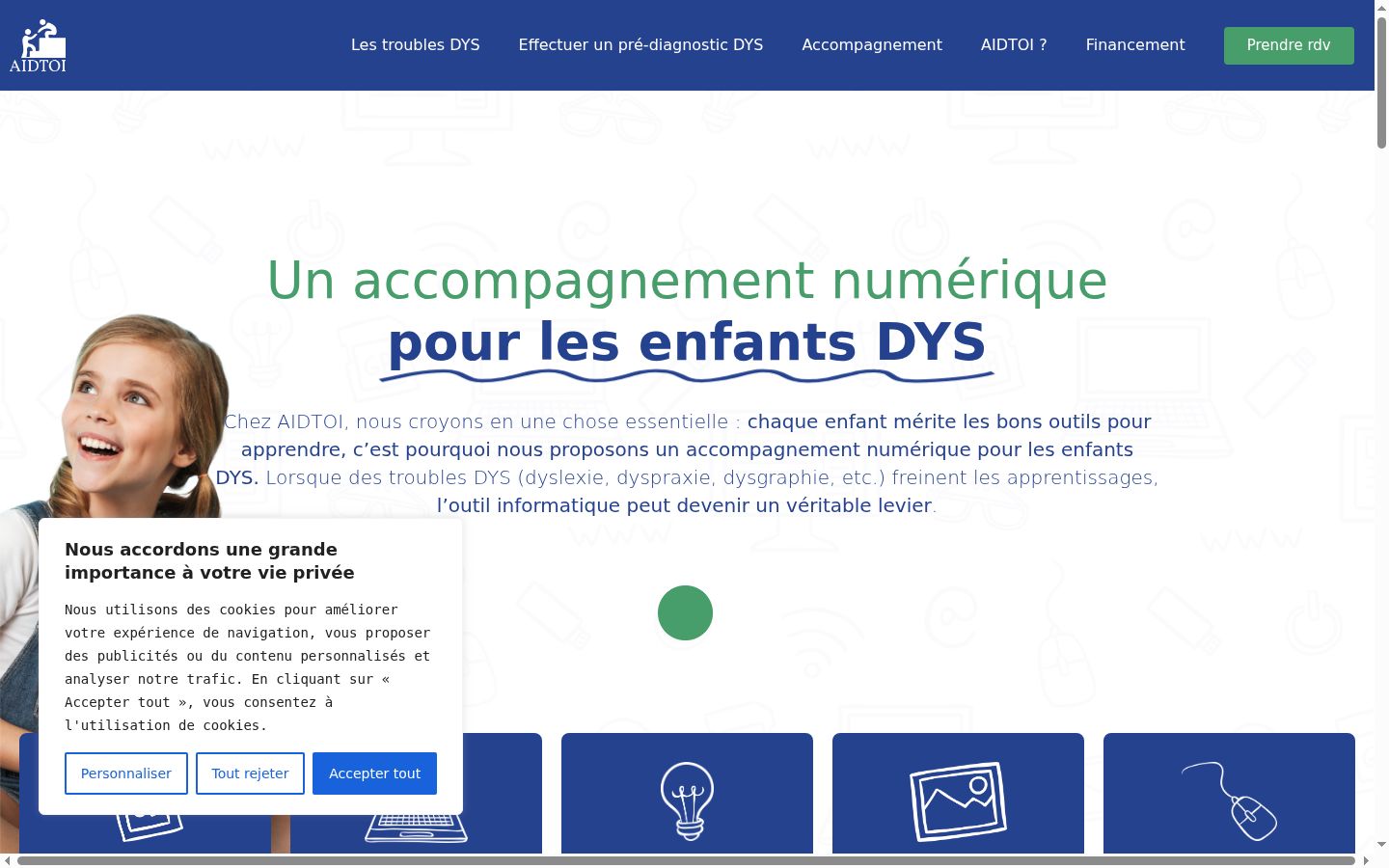 Screenshot of the consent banner shown before any interaction