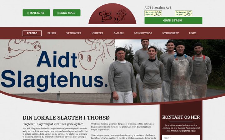 Screenshot of aidtslagtehus.dk