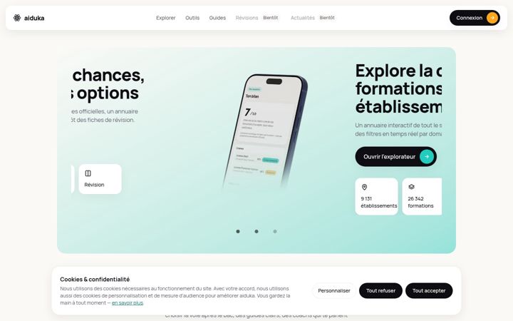 Screenshot of aiduka.fr