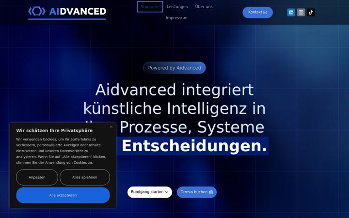 Screenshot of aidvanced.ch