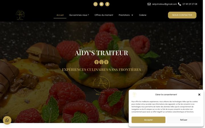 Screenshot of aidystraiteur.fr
